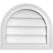 Ekena Millwork Round Top Surface Mount PVC Gable Vent w/ 2"W x 1-1/2"P Brickmould Frame, 18"W x 16"H GVPRT18X1602SN - alternate 1